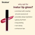 Buy Inatur Lip Gloss - Wine (1.6 ml) - Purplle