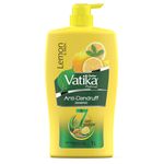 Buy Dabur Vatika Lemon Anti-Dandruff Shampoo - 1L | Reduces Dandruff from 1st wash | Moisturises Scalp | Provides Gentle Cleansing, Conditioning & Nourishment to Hair - Purplle