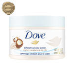 Buy Dove International Exfoliating Body Polish Scrub, Rice Milk And Moisturizing Macadamia, 298 gm - Purplle