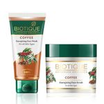 Buy Biotique Advanced Organics Coffee Face Wash 150 ml + Scrub 50 gm combo - Purplle