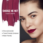 Buy SUGAR Cosmetics Smudge Me Not Mini Matte Liquid Lipstick | Lasts Upto 12 hrs | Transferproof & Waterproof | 4.5ml - 08 Wine And Shine - Purplle