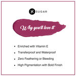 Buy SUGAR Cosmetics Smudge Me Not Mini Matte Liquid Lipstick | Lasts Upto 12 hrs | Transferproof & Waterproof | 4.5ml - 08 Wine And Shine - Purplle