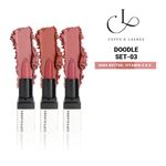 Buy Cuffs N Lashes Doodle Lips Set of 3 Lipsticks I Quirky Nude, Bare Doodle, Artsy I Set 3 (9 gm) - Purplle