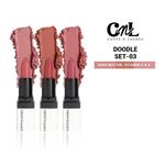 Buy Cuffs N Lashes Doodle Lips Set of 3 Lipsticks I Quirky Nude, Bare Doodle, Artsy I Set 3 (9 gm) - Purplle