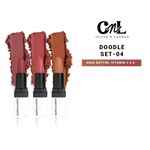 Buy Cuffs N Lashes Doodle Lips Set of 3 Lipsticks I Whimsy Whirl, Nude Scribble, Parchment Pout I Set 4 (6 gm) - Purplle