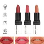 Buy Cuffs N Lashes Doodle Lips Set of 3 Lipsticks I Whimsy Whirl, Nude Scribble, Parchment Pout I Set 4 (6 gm) - Purplle