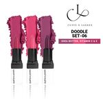 Buy Cuffs N Lashes Doodle Lips Set of 3 Lipsticks I Inked Magenta, Sketchy Pink, Zigzag Plum I Set 6 (6 gm) - Purplle