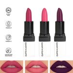 Buy Cuffs N Lashes Doodle Lips Set of 3 Lipsticks I Inked Magenta, Sketchy Pink, Zigzag Plum I Set 6 (6 gm) - Purplle
