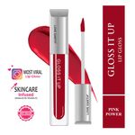 Buy Love Earth Liquid Lip Gloss -Pink Power For Soft & Dewy Lips Enriched with Vitamin E & Almond Oil | Lip Color For Glossy Look |Lightweight Non Sticky Lip shiner For Moisturizing Lips (Deep Pink) 3 ml - Purplle
