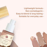 Buy Juicy Chemistry Liquid Foundation, Luminous Natural Finish, Buildable Coverage, Enriched with Rosehip & Green Tea - Certified Organic (30 ml) Pink Salt MC02 - Purplle
