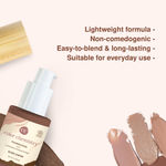 Buy Juicy Chemistry Liquid Foundation, Luminous Natural Finish, Buildable Coverage, Enriched with Rosehip & Green Tea - Certified Organic (30 ml) Dusk DW09 - Purplle