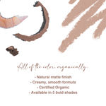 Buy Juicy Chemistry Organic Kajal, Intense Matte Finish, One-stroke application - Certified Organic (1.14 gm) Dune KJ03 - Purplle