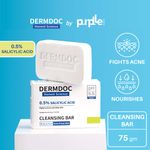 Buy DermDoc by Purplle 0.5% Salicylic Acid Cleansing Bar (75g) | gentle deep cleansing bar | oil control, acne prone skin | salicylic acid for back & body acne - Purplle