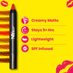 Buy NY Bae Lip Crayon Mets Matte - Queen's Choice 1 (2.8 gm) | Red | Satiny Matte Finish | Enriched with Vitamin E | Rich Colour Payoff | Transfer & Water Resistant | Multipurpose | Vegan | Cruelty & Paraben Free - Purplle