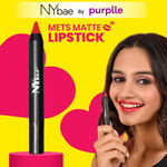 Buy NY Bae Lip Crayon Mets Matte - Queen's Choice 1 (2.8 gm) | Red | Satiny Matte Finish | Enriched with Vitamin E | Rich Colour Payoff | Transfer & Water Resistant | Multipurpose | Vegan | Cruelty & Paraben Free - Purplle