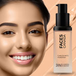 Buy FACES CANADA Flawless Matte Foundation - Rose Ivory 011, 30 ml | 3-in-1 Foundation + Moisturizer + Concealer | 12 HR Hydration + SPF 18 | Full HD Matte Coverage | Lightweight | Anti Ageing - Purplle