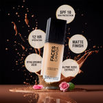 Buy FACES CANADA Flawless Matte Foundation - Rose Ivory 011, 30 ml | 3-in-1 Foundation + Moisturizer + Concealer | 12 HR Hydration + SPF 18 | Full HD Matte Coverage | Lightweight | Anti Ageing - Purplle
