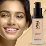 Buy FACES CANADA Flawless Matte Foundation - Rich Ivory 013, 30 ml | 3-in-1 Foundation + Moisturizer + Concealer | 12 HR Hydration + SPF 18 | Full HD Matte Coverage | Lightweight | Anti Ageing - Purplle