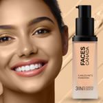 Buy FACES CANADA Flawless Matte Foundation - Warm Natural 021, 30 ml | 3-in-1 Foundation + Moisturizer + Concealer | 12 HR Hydration + SPF 18 | Full HD Matte Coverage | Lightweight | Anti Ageing - Purplle