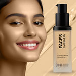 Buy FACES CANADA Flawless Matte Foundation - Medium Natural 022, 30 ml | 3-in-1 Foundation + Moisturizer + Concealer | 12 HR Hydration + SPF 18 | Full HD Matte Coverage | Lightweight | Anti Ageing - Purplle