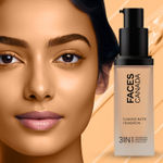 Buy FACES CANADA Flawless Matte Foundation - Golden Beige 032, 30 ml | 3-in-1 Foundation + Moisturizer + Concealer | 12 HR Hydration + SPF 18 | Full HD Matte Coverage | Lightweight | Anti Ageing - Purplle
