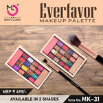 Buy Mattlook 18 Shades Everfavor Makeup Palette Eyeshadow, Flawless Shades, Highlighter Blush Long Lasting Waterproof Blendable, Mulitcolour-01 (18.5 gm) - Purplle