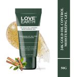 Buy Love Earth 24K Gold Oil Control Moisturizing Gel With Aloe Vera & Sandalwood Extract For Sensitive & Acne-Prone Skin Suitable For All Skin Types 50gm - Purplle