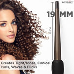 Buy Ikonic Conical Tong - CNT 19 | Black | Ceramic | Corded Electric | Hair Type - All | Heating Temperature - Purplle