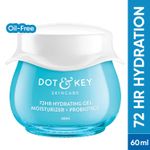 Buy Dot & Key 72HR Hydrating Gel + Probiotics Face Moisturizer with Hyaluronic Acid, Kombucha & Rice Water | Oil Free Lightweight Gel Moisturizer for Oily & Combination Skin I 60ml - Purplle