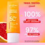 Buy Dot & Key Vitamin C + E Super Bright Sunscreen SPF 50+++ | for Even Toned & Glowing Skin | No White Cast, WaterLight I UVA/B & Blue Light Protection I Better Vitamin D absorption | 50 gm - Purplle