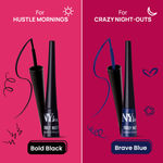 Buy NY Bae Truly Matte Liquid Eyeliner | Twin Pack | Brave Blue and Bold Black Eyeliners | Waterproof | Long Lasting | (4.5 ml each) - Purplle