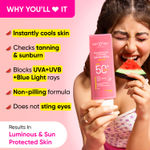 Buy Dot & Key Watermelon Cooling Sunscreen SPF 50 PA+++ | Face Sunscreen Suitable for Oily & Combination Skin | No White Cast, Boosts Vitamin D Absorption & Quick Absorbing - 50g - Purplle