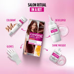 Buy L'Oreal Paris Casting Creme Gloss Hair Color With Glycolic Gloss Complex | Shade 550 - Mahogany | 60ml + 40ml + 60g - Purplle