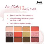 Buy Charmacy Milano Eye Shadow 12 Color Palette - Easy To Blend, Great Pigments, Matte-Shimmer Shades, Soft Texture, Basic and Uniqe Shades in One Palatte, Comes with Mirror, Vegan, Cruelty-Free, Non-Toxin - Purplle
