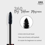 Buy Charmacy Milano 360 Degree Volume Mascara 8G Intense (Black) - 8 gm, Volumizing, Lengthening, Water Resistant, Buildable Mascara, Clump Free, Vegan, Cruelty-Free, Non -Toxin - Purplle