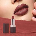 Buy Charmacy Milano Soft Satin Matte Lipstick (Smokey Topaz) - 3.8g, High Coverage, Single Stoke, Hydrating on Lips, Matte In Texture, Glides Smoothly, Vibrant Colors, Non Toxic, Vegan, 3.8 gm - Purplle