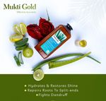 Buy Axiom Mukti Gold Anti Dandruff Shampoo | For all Hair Types | Blend of 14+ Ayurvedic Ingredients | Hydrates and Restores Shine | Control Dandruff | Paraben and Sulphate Free Shampoo | 500mL - Purplle