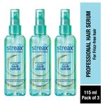 Buy Streax Professional Vitariche Gloss Hair Serum For Women| With Vitamin E & Macadamia Oil | For All Hair Types| 115 ml, Pack of 3 - Purplle