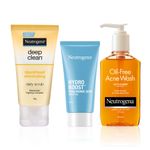 Buy Neutrogena Oily Skin Care combo | Cleanser 175ml + Scrub 40g + Gel 15g - Purplle