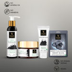 Buy Good Vibes Deep Cleansing Activated Charcoal Combo (Facewash, Scrub, Sheet mask, Peel off mask) Combo of 4 - Purplle