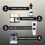 Buy Good Vibes Deep Cleansing Activated Charcoal Combo (Facewash, Scrub, Sheet mask, Peel off mask) Combo of 4 - Purplle