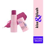 Buy Blue Heaven Kiss & Blush Lip And Cheek Tint, Glittering Magenta - Purplle