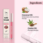 Buy TNW The Natural Wash Gloss To Glam Nourishing Lip Gloss with Coconut OIl and Castor Oil - Slush | Clear | Pink | Pigmented | Daily lip care needs | 3 ml - Purplle