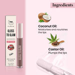 Buy TNW The Natural Wash Gloss To Glam Nourishing Lip Gloss with Coconut OIl and Castor Oil - Truffle | Clear | Brown | Pigmented | Daily lip care | 3 ml - Purplle