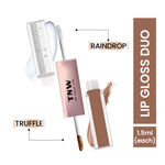 Buy TNW -The Natural Wash Gloss To Glam Nourishing Lip Gloss Duo- Raindrop- Truffle | Clear | Shiny |Brown| Pigmented | Daily skin care needs | 1.5ml*1.5ml - Purplle