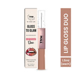 Buy TNW -The Natural Wash Gloss To Glam Nourishing Lip Gloss Duo- Raindrop- Truffle | Clear | Shiny |Brown| Pigmented | Daily skin care needs | 1.5ml*1.5ml - Purplle