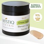 Buy Mystiq Living Green Coffee Blemish Clear Face Pack (100 GM) Tan Removal, Face Mask, Anti Pigmentation, Dark Spot Removal, De Tan and Glowing Skin|D Tan Pack Ayurvedic Formulation, For Women & Men 100 gm - Purplle