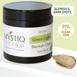 Buy Mystiq Living Green Coffee Blemish Clear Face Scrub (100 GM) Coffee Scrub, Tan Removal Body Scrub, De Tan Pack, Dark Spot Removal, Anti Pigmentation, Skin Brightening & Glowing Skin | Ayurvedic Formulation , For Women & Men 100 gm - Purplle