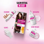 Buy L'Oreal Paris Casting Creme Gloss Hair Color With Glycolic Gloss Complex | Shade 415 - Iced Chocolate | 60ml + 40ml + 60g - Purplle
