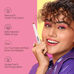Buy Swiss Beauty Funk It Up Look Kit|Matte Cat Lip Crayon 07| Ultimate Eyeshadow Pallete 08|Cheek -A-Boo Pallete 02| Pop Sty Eyeliner Green With Rainbow Pouch & Free Stickons & Badge 18.5 gm - Purplle